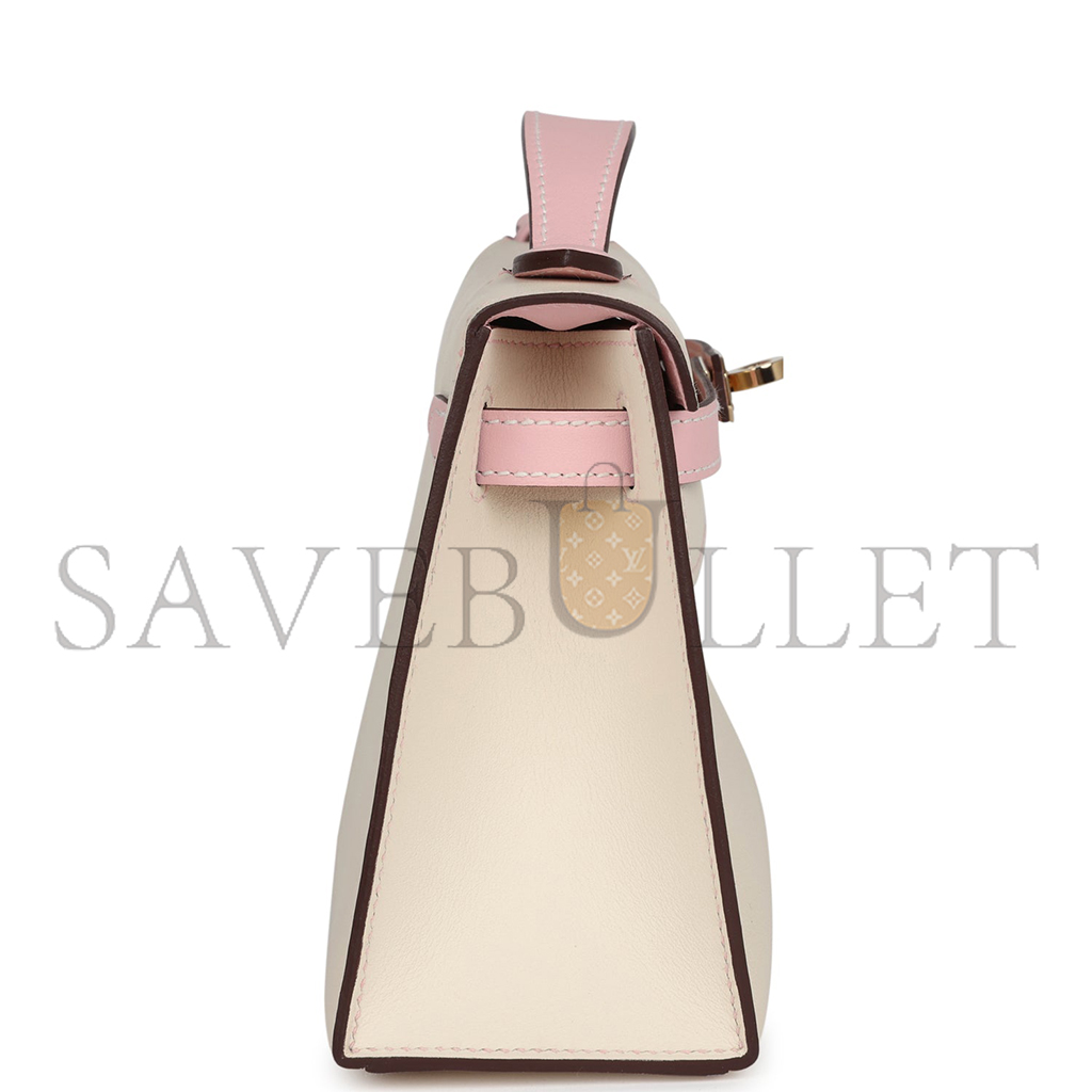 H**mes master kelly pochette nata and rose sakura swift (22*14*7cm)